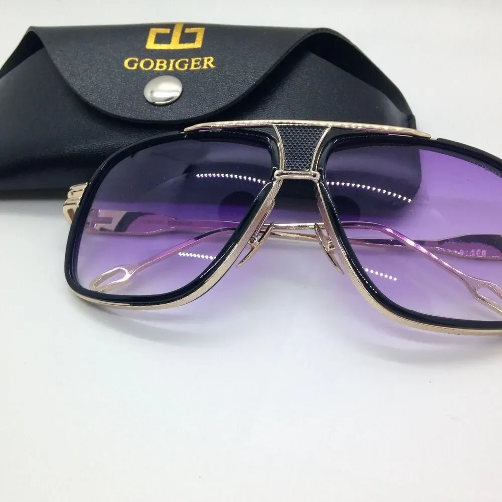 Unbranded Men's Black and Blue Sunglasses